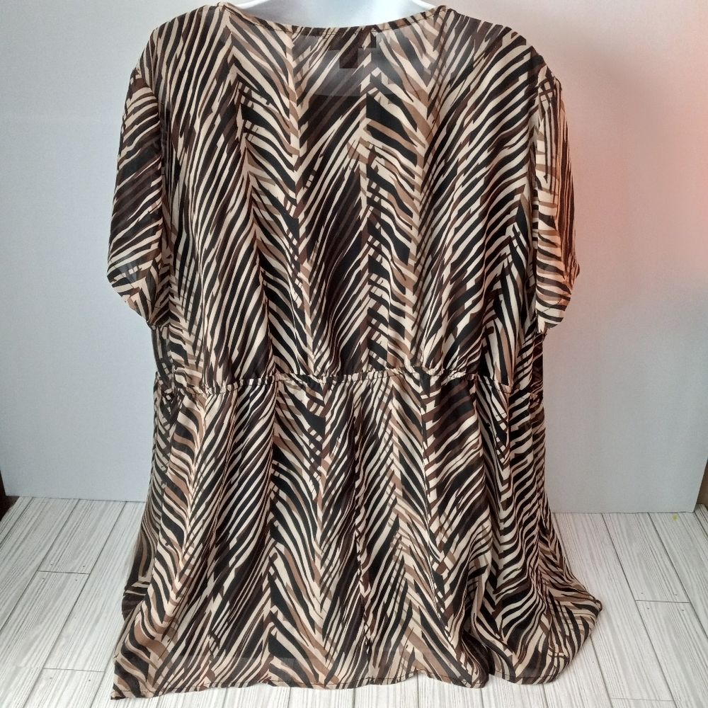 I.N. Studio Wildlife Print Blouse View 2
